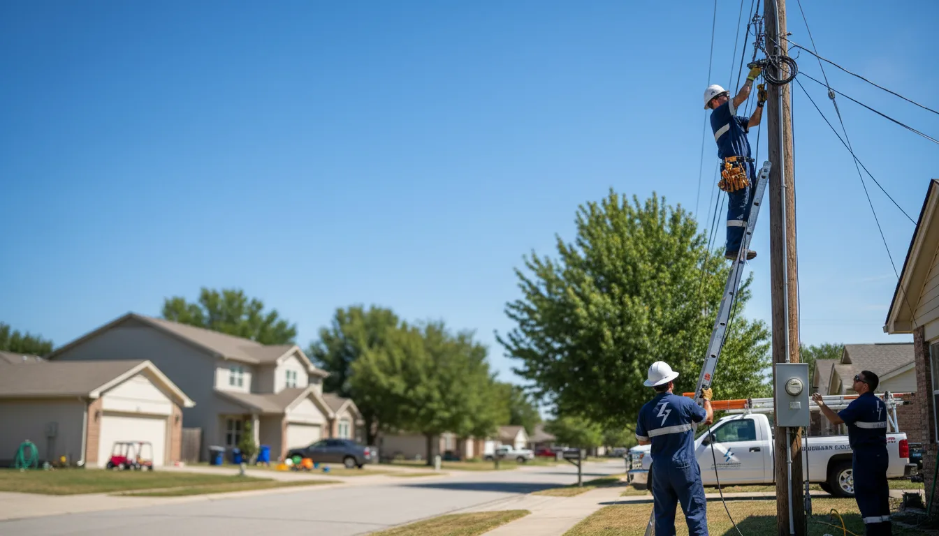 Residential electrician providing installation services in Dyersville, IA